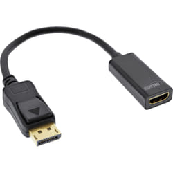 InLine 17198C câble vidéo et adaptateur 0,15 m DisplayPort HDMI Type A (Standard) Noir