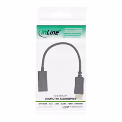 InLine 17198C câble vidéo et adaptateur 0,15 m DisplayPort HDMI Type A (Standard) Noir