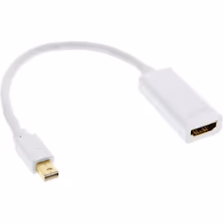InLine 17193K, 0,15 m, Mini DisplayPort, HDMI Type A (Standard), Mâle, Femelle, Or