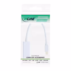 InLine 17193K câble vidéo et adaptateur 0,15 m Mini DisplayPort HDMI Type A (Standard) Blanc