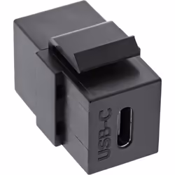 InLine 76201Z, USB 3.1 (Gen.2) C female, USB 3.1 (Gen.2), Noir