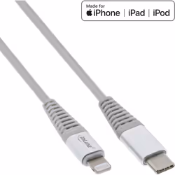 InLine 31450A, 1 m, Lightning, USB C, Mâle, Mâle, Argent