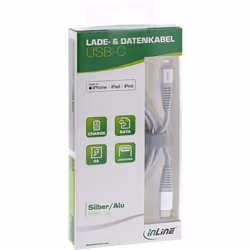 InLine 31450A câble Lightning 1 m Argent