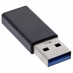 InLine 35810 changeur de genre de câble USB A male USB 3.1 C Noir