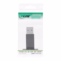 InLine 35810 changeur de genre de câble USB A male USB 3.1 C Noir