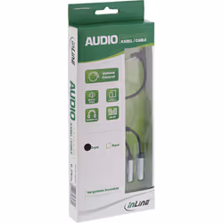 InLine 99253A câble audio 0,25 m 3,5mm 2 x 3.5mm Noir