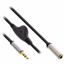 InLine 99253B, 3,5mm, Mâle, 3,5mm, Femelle, 0,25 m, Noir