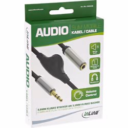 InLine 99253B câble audio 0,25 m 3,5mm Noir