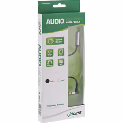 InLine 99253C câble audio 0,25 m 3,5mm Noir