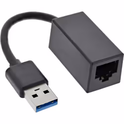 InLine 33380F, USB Type-A, RJ-45, Noir