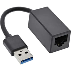 InLine 33380F changeur de genre de câble USB Type-A RJ-45 Noir