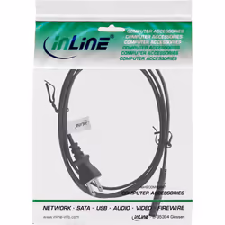 InLine 16654P câble électrique Noir 1,8 m NEMA 1-15P Coupleur C7