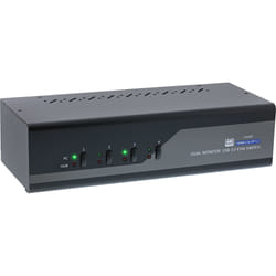 InLine 62644I commutateur écran, clavier et souris Noir, Gris