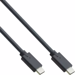 InLine 35702A, 2 m, USB C, USB C, USB 3.2 Gen 2 (3.1 Gen 2), 20000 Mbit/s, Noir