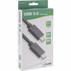InLine 35706A câble USB 0,5 m USB 3.2 Gen 2 (3.1 Gen 2) USB C Noir