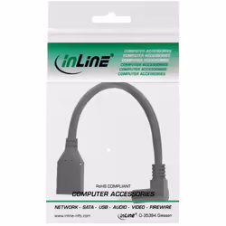 InLine 17159U câble DisplayPort 0,15 m Noir
