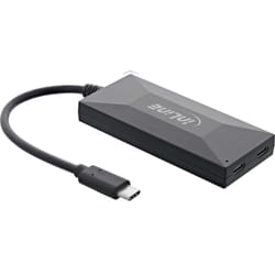 InLine 35398 hub & concentrateur USB 2.0 Type-C 5000 Mbit/s Noir