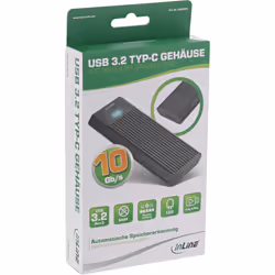 InLine 00031H Boîtier de disques de stockage Enceinte ssd Noir M.2