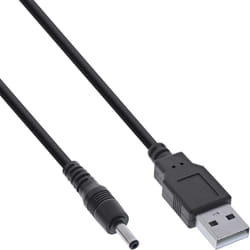InLine 26806C câble électrique Noir 3 m USB A 3.5 x 1.35 mm
