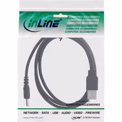 InLine 26806C câble électrique Noir 3 m USB A 3.5 x 1.35 mm