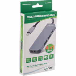 InLine 33271H hub & concentrateur USB 3.2 Gen 1 (3.1 Gen 1) Type-C 5000 Mbit/s Gris - Vue supplémentaire 5