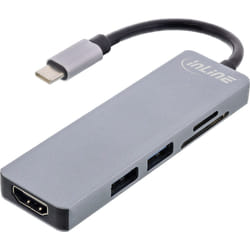 InLine 33271I hub & concentrateur USB 3.2 Gen 1 (3.1 Gen 1) Type-C 5000 Mbit/s Gris