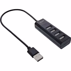 InLine 33293H, USB 3.2 Gen 1 (3.1 Gen 1) Type-A, USB 2.0, 480 Mbit/s, Noir, Plastique, 1 pièce(s)