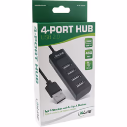 InLine 33293H hub & concentrateur USB 3.2 Gen 1 (3.1 Gen 1) Type-A 480 Mbit/s Noir