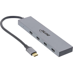 InLine 35392B hub & concentrateur USB 2.0 Type-C 10000 Mbit/s Gris