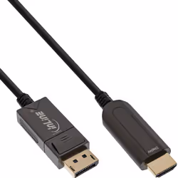 InLine 17180A, 10 m, DisplayPort, HDMI, Mâle, Mâle, Droit
