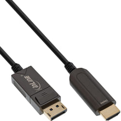 InLine 17180A câble vidéo et adaptateur 10 m DisplayPort HDMI Noir