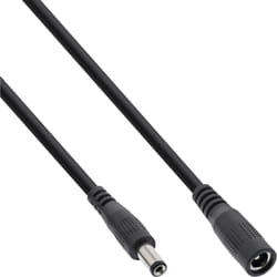 InLine 26905B câble électrique Noir 5 m 5.5 x 2.1 mm