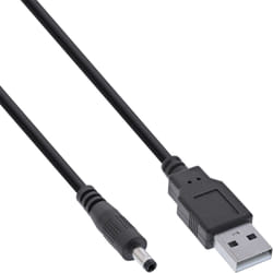 InLine 26806D câble électrique Noir 1 m USB A 4.0 x 1.7 mm