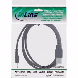 InLine 26806D câble électrique Noir 1 m USB A 4.0 x 1.7 mm