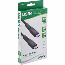 InLine 35901I câble USB 1 m USB4 Gen 3x2 USB C Noir