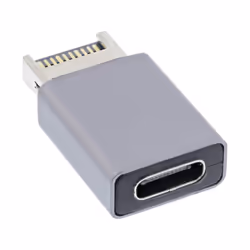 InLine 33446P, USB Type-C, Mâle, Gris, Mâle, Femelle, Droit