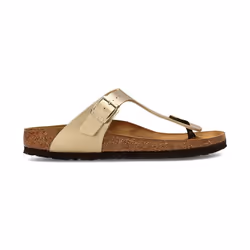 Sandales Gizeh Etroite Cuir Doré