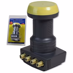 Humax LNB 106s-B Gold convertisseur abaisseur de fréquence Low Noise Block (LNB) Noir, Jaune