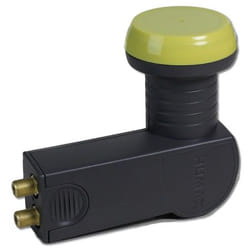 Sky Vision LNB 122 Gold Twin convertisseur abaisseur de fréquence Low Noise Block (LNB) 10,7 - 12,75 GHz Noir, Or