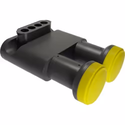 Humax LNB 248s convertisseur abaisseur de fréquence Low Noise Block (LNB) Noir, Jaune