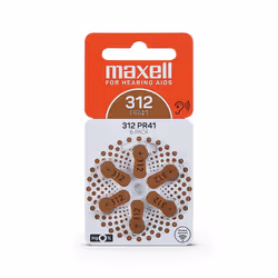 Maxell 790421, Batterie à usage unique, PR41, Zinc-Air, 1,45 V, 6 pièce(s), 3,6 mm
