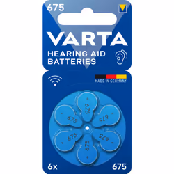 Varta 675, Batterie à usage unique, PR44, Zinc-Air, 1,45 V, 6 pièce(s), Hg (mercure)