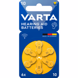 Varta 10, Batterie à usage unique, PR70, Zinc-Air, 1,45 V, 6 pièce(s), Hg (mercure)