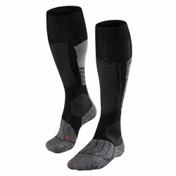 Falke SK1, Chaussettes remontant jusqu'aux genoux, Noir, Gris, Adulte, Femelle, 41-42, Spéciale