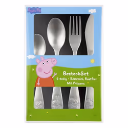 Set de couverts - p:os - 34350 - Acier inoxydable - 4 pièces - Pour enfants