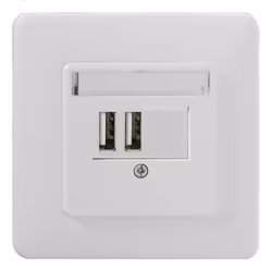 Rutenbeck SV USB 2xUp rw, Intérieure, Secteur, 5 V, Blanc