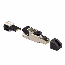 Rutenbeck 13900321, RJ-45, Gris, Mâle, Droit, Cat6/6e/6a, IP20