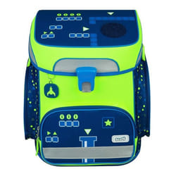 Scooli Sac décole jaune fluo bleu foncé pour fille et garçon - EasyFit Schulranzen-Set 5 pièces Glow Edition Level Up 289601