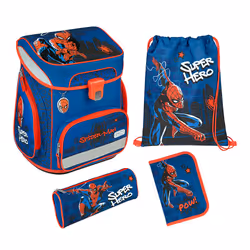 Scooli SPAN8255, Plumier, Sac de sport, Garçon, Sac à dos, 18 L, Poche frontale, Poche latérale, Multicolore