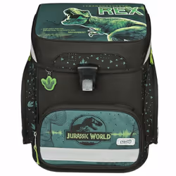 Scooli JUSP8255, Plumier, Étui pour crayons, Cartable, Garçon, Sac à dos, 18 L, Poche frontale, Poche latérale, Noir, Vert
